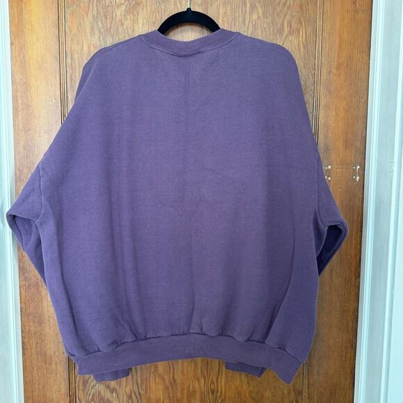Vintage Lee Nutmeg Noah's Ark Crewneck Sweatshirt 2X Purple - Picture 9 of 10